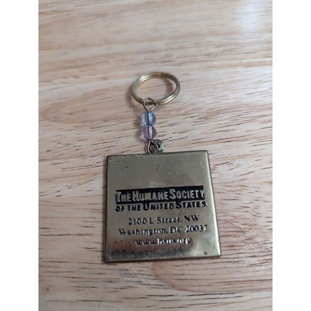 Keychain The Humane Society of the United States metal beat kitty puppy Wash D.C - Picture 7 of 8